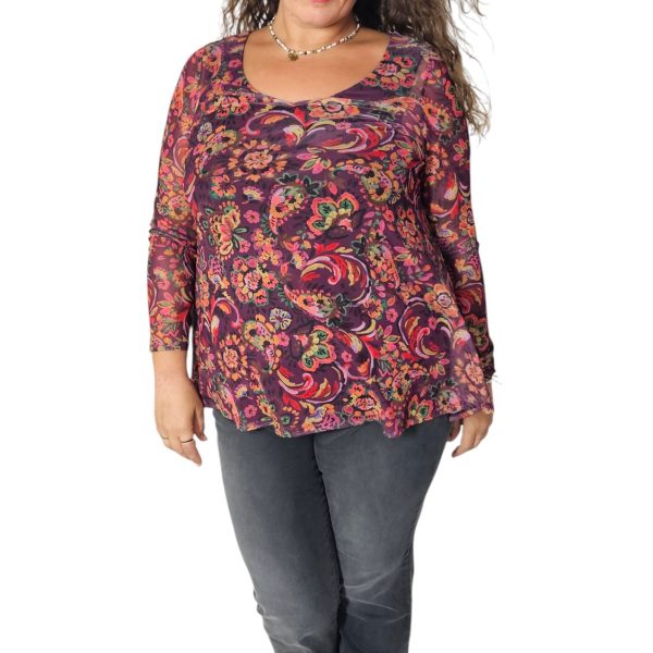 CAMISETA EVASE TUL ESTAMPADO