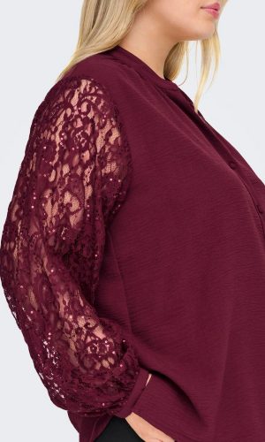 BLUSA MANGA BLONDA Y LENTEJUELA