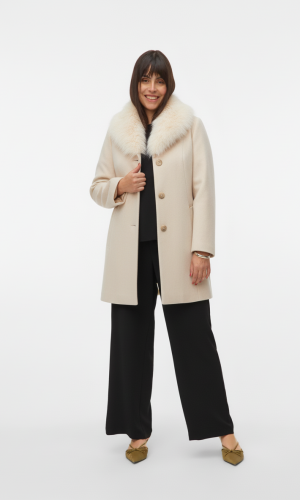 ABRIGO PAÑO CUELLO PELO