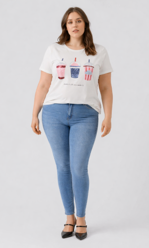 CAMISETA CEREZAS Y RAYAS