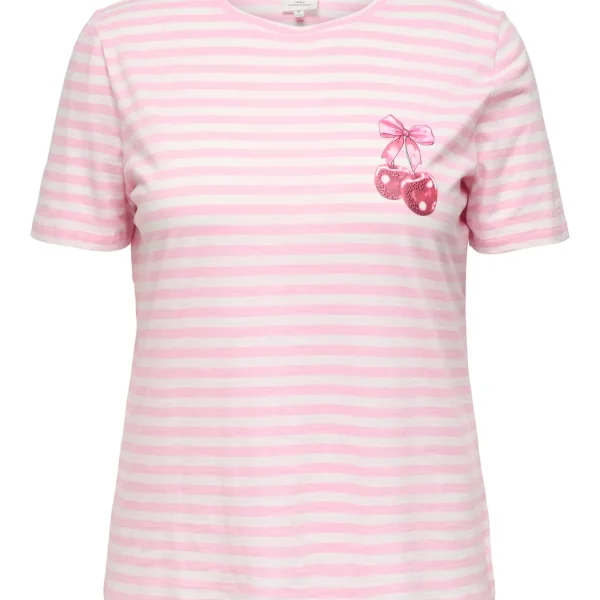 CAMISETA CEREZAS Y RAYAS