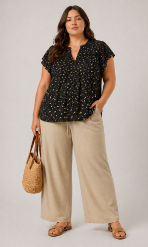 BLUSA FLORES VOLANTE HOMBRO