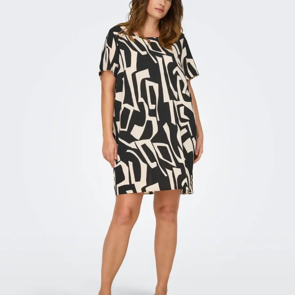 VESTIDO B N ESTAMPADO